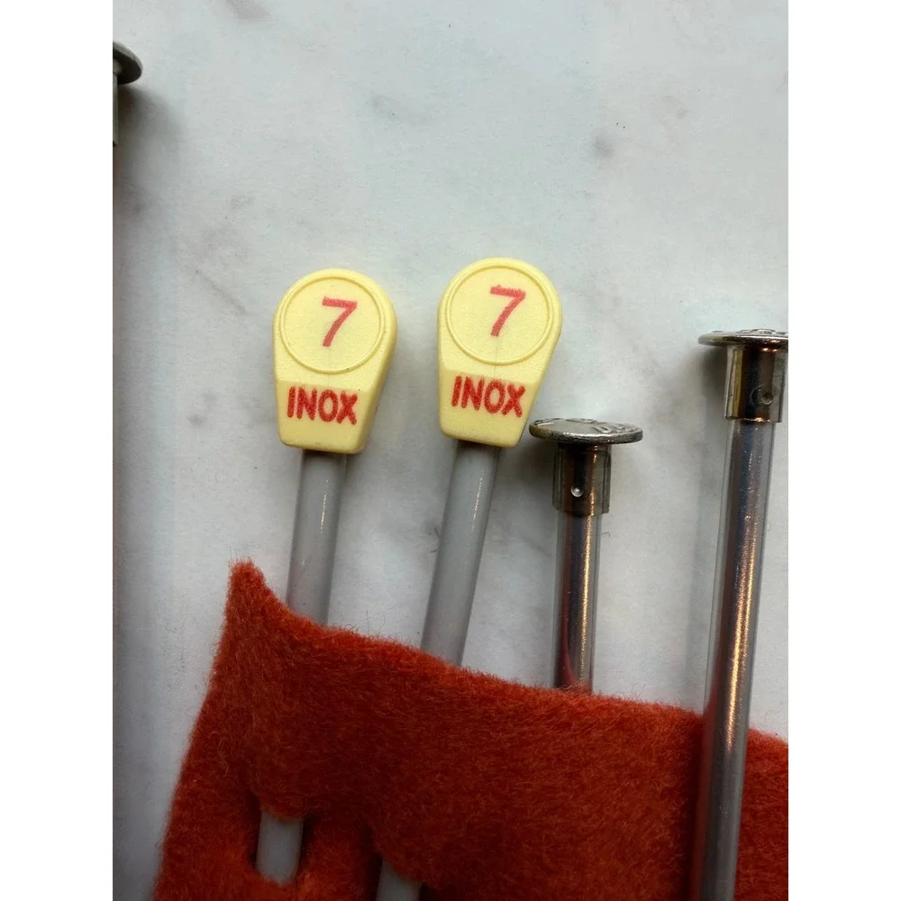 VTG Boye Bernat Inox Knitting Needles Mixed Lot Multi Color Straight